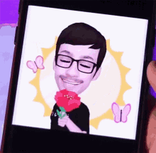 Flower For You Happy Valentines GIF - Flower For You Happy Valentines Valentines Day GIFs