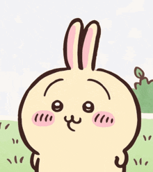 a cartoon drawing of a rabbit with bunny ears