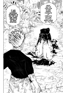 a black and white drawing of a man standing in front of a pile of rubble and a volcano .