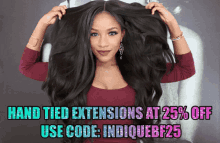 Hand Tied Wefts Weft Hair Extensions GIF