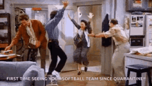 Softball Quarantine GIF - Softball Quarantine First Time Seeing Your Team GIFs