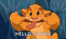 Hello To You Lion King GIF - Hello To You Lion King Tongue Out GIFs