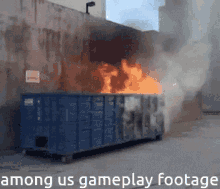 among us among us gameplay footage garbage dumpster fire
