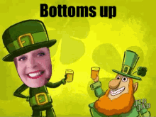 Bottoms Up St Patricks Day GIF - Bottoms Up St Patricks Day Cheers GIFs