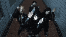 a group of women standing in a hallway with moonstruck records written on it