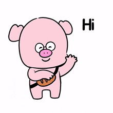 pig pink piggy cute hi
