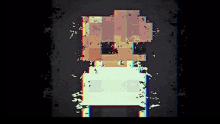 a pixel art drawing of a person with a white shirt