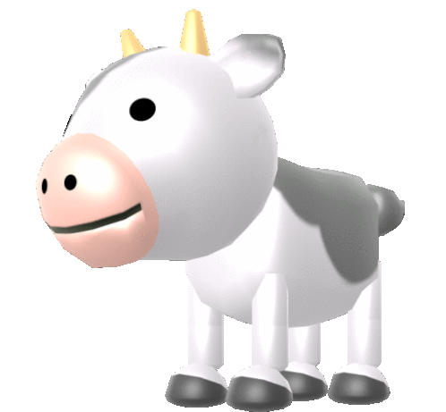 Cow Cow From Wii Party Sticker - Cow Cow From Wii Party Wii Party Stickers