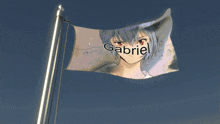 a gabriel flag is flying in the wind