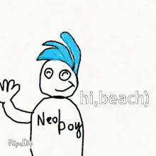 a drawing of a person wearing a shirt that says noobboy