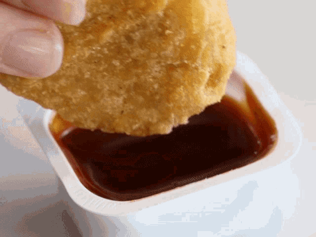 Chicken Nugget Dip GIF - Chicken Nugget Dip Food - Discover & Share GIFs