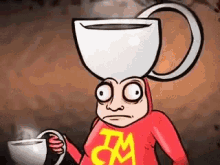 Crazy Person Coffee GIF - Crazy Person Coffee Too Much Coffee GIFs