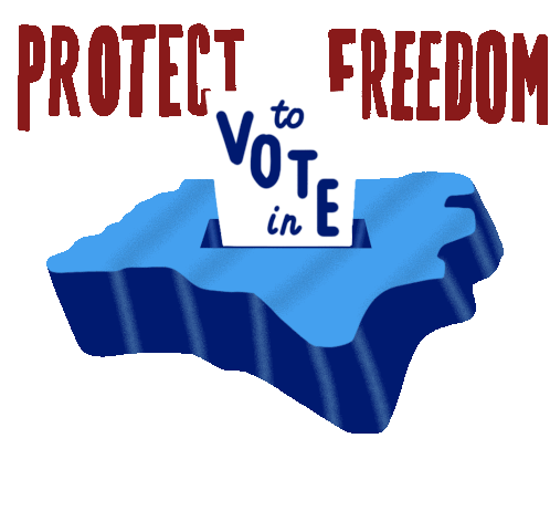 Protect The Freedom To Vote In North Carolina Vote Sticker - Protect The Freedom To Vote In North Carolina Freedom To Vote Vote Stickers