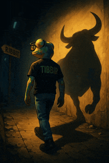 a cartoon character with a shirt that says tibbir on it
