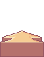 a pixel art of a pile of sand on a white background