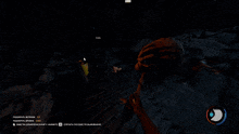 a person is holding a lighter in a video game with russian text on the bottom