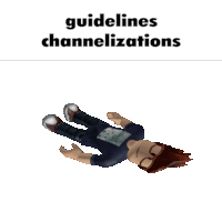 a picture of a person laying down with the words guidelines channelizations