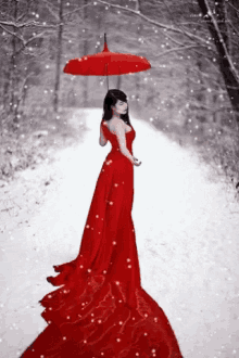 girl lady red apron umbrella