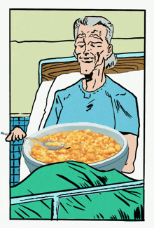 Granny Eatting Soup GIF - Granny Eatting Soup Hospital Bed GIFs