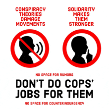 a poster that says ' do n't do cops ' jobs for them '