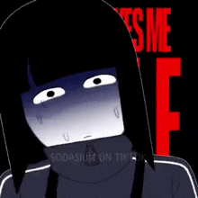 a cartoon of a girl with a surprised look on her face and the word sodasium on the bottom