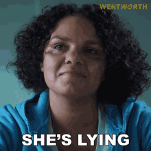 Shes Lying Ruby Mitchell GIF - Shes Lying Ruby Mitchell Wentworth GIFs
