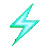 a lightning bolt with a pink border is on a white background .