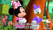 They Could Use A Good Beat Minnie Mouse GIF - They Could Use A Good Beat Minnie Mouse Daisy Duck GIFs