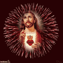 Jesus Christ Sacred GIF - Jesus Christ Sacred Fireworks GIFs