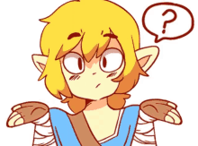 link shrugs idk i dont know thinking