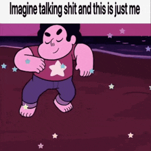 a cartoon of steven universe dancing on the beach