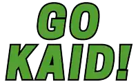 a sign that says " go kaid " on a white background
