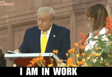 iam in work donald trump gif busy dont disturb