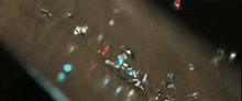 a blurred image of a body of water with a few drops of water
