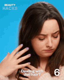 Dealing With Dull Hair Hacks For Brunettes GIF - Dealing With Dull Hair Hacks For Brunettes Sad GIFs