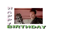 a picture of arnold schwarzenegger holding a machine gun with the words happy birthday below him