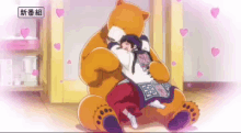 Kuma Miko Girl Meets Bear Cuddles GIF - Kuma Miko Girl Meets Bear Cuddles Hug GIFs