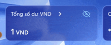 a blue screen with a 1 vnd icon in the corner