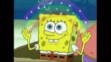 Spongebob Rainbow GIF - Spongebob Rainbow Galaxy Is A Fucking Idot GIFs