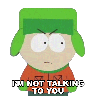 Im Not Talking To You Kyle Broflovski Sticker - Im Not Talking To You Kyle Broflovski South Park Stickers