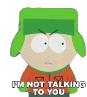 Im Not Talking To You Kyle Broflovski Sticker - Im Not Talking To You Kyle Broflovski South Park Stickers