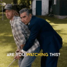 are you watching this eugene levy johnny rose roland schitts creek