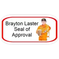 a sticker that says braxton laster seal of approval on it