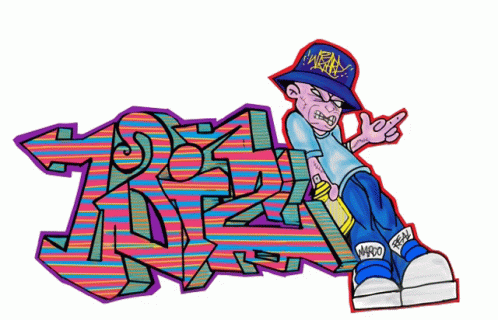 graffiti characters stickers by wizard