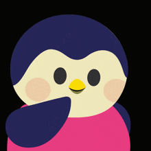 a cartoon penguin with the words osee written above it