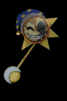 a clock with a smiley face and the hands on the numbers 12 and 3