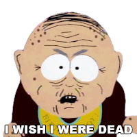 I Wish I Were Dead Marvin Marsh Sticker - I Wish I Were Dead Marvin Marsh South Park Stickers
