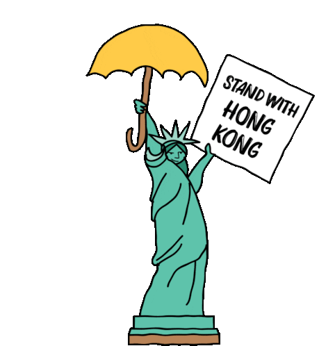 Stand With Hong Kong Sign Sticker