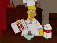 Homer Simpson Corn Flakes GIF