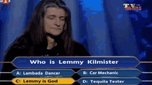 Who Wants To Be A Millionaire Lemmy GIF - Who Wants To Be A Millionaire Lemmy Lemmy Is God GIFs